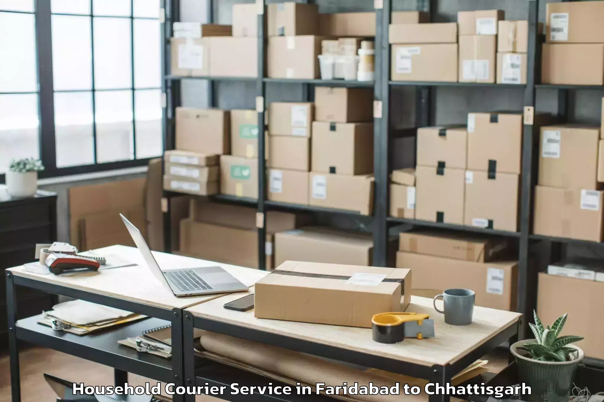 Book Faridabad to Chhindgar Household Courier Online